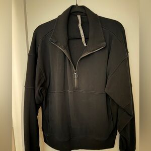 Vuori Sedona Sweatshirt Rib Half Zip Black Size Large
